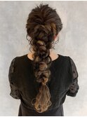 20代30代40代☆ふわふわ☆編み込みヘアセット