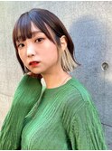ミニボブ イヤリングカラー ホワイトベージュ