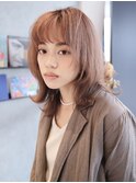 HARBORS鎌倉/ピンクベージュ/くびれミディ/流れるレイヤーd