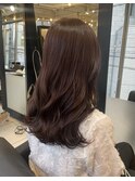 ＊ブリーチなしこっくりブラウン大人可愛い艶髪ピンクブラウン