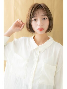 カバーヘア ブリス 川口(COVER HAIR bliss) シースルーバングハイライト前下がりボブTa3川口20代30代40代