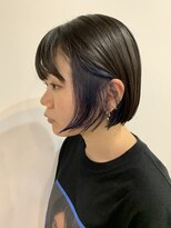 エム(EM) インナーカラー/ブルー/コンパクトボブ