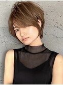 30代/40代/50代・絶壁解消・小顔前下がりショートボブ【柴山】