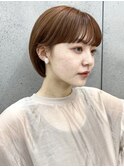 マッシュショート×暖色系カラー