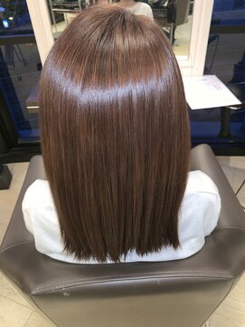 ライフ 忍ケ丘店(Lyfe) ダブルカラーチョコレートカラー_グレージュカラー髪質改善_337