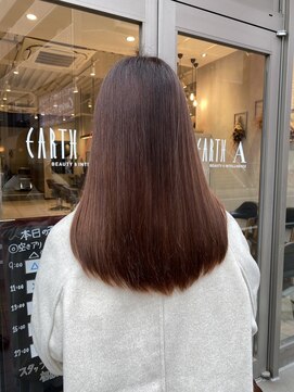 アース オーセンティック 南柏店(EARTH Authentic) ブリーチなしオレンジカラー