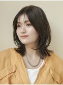 [ミディアムレイヤー/レイヤーカット/くびれヘア/くびレイヤー]