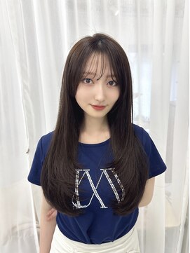 ハピネス 梅田茶屋町店(HAPPINESS) 韓国ヘア/ロングレイヤー/顔周りカット/ブリーチなし/グレージュ