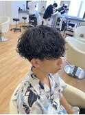 波巻きパーマメンズマッシュ