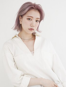 オンク 新宿(onk) 黒髪/グレーベージュ/レイヤーロング/前髪パーマ[新宿駅]