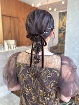 アペロ 柏(Apero)&nbsp;編みおろしアレンジ ヘアアレンジ 二次会ヘア 柏美容室