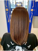 髪質改善/愛されストレート/キャラメルブラウン/マロンベージュ