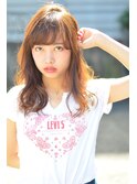 <aivee>ミルクティーカラー×ウェーブ