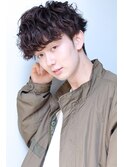 スパイラルパーマツーブロックメンズマッシュメンズヘア
