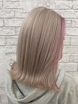 プライズ 池袋店(prize) ホワイトベージュ×ペールピンクブリーチハイトーン池袋　4050