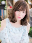 外国人風くびれヘア小顔濡れ髪ゆるふわミディc5大宮20代30代40代