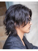 オルト(Altn) 大人の波巻きスパイラルパーマミディアムロングメンズカットヘア