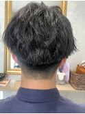 マッシュとアップバングの2WAYパーマスタイル