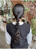タイト系あみおろしヘアセット
