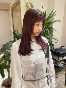 ユッカ 梅田(YUCCA) 【YUCCA】大人可愛い/ロング/cassis red