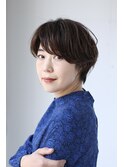 くびれショートボブ40代50代グレイカラー白髪染め白髪ぼかし