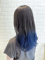 インデックスヘアー 錦糸町店(in'dex hair)&nbsp;デザインカラー/ブルーグラデーション韓国ヘア ネイビーブラック