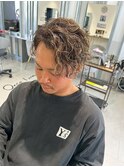 ホワイトメッシュ/ツイスト/ツイスパ/パーマ/メンズ/眉毛