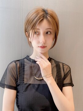 ハルキミナト ジャパン ヨコハマ(HARUKI MINATO japan YOKOHAMA) 大人ショート/縮毛矯正/学割U24/ブルーカラー/くすみベージュ