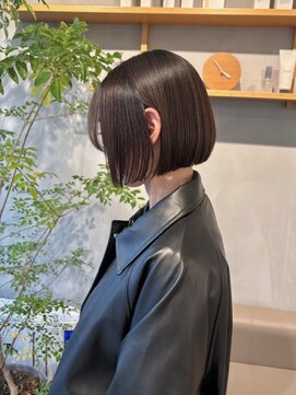 襟足ギリギリミニボブコンパクトボブ大人ボブ髪質改善ストレート