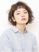 オン眉ボブパーマ