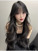 韓国レイヤーカット/ロング/シースルーバング