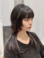 ブラウン(Brown)&nbsp;ハイレイヤーロングウルフカット