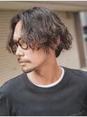 ミディアム波巻きスパイラル無造作【神戸/三宮/メンズ】