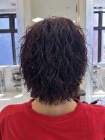 プランタン フォー ヘアー(printemps FOR HAIR) ワインレッド×サーフカール