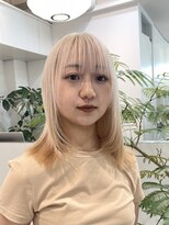 ミーム 原宿 表参道(meme)&nbsp;◎ブロンドハイトーンデザインカラーアンブレラカラー金髪