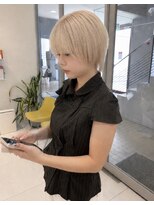 ステラ ヘア デザイン サロン(STELLA hair design salon)&nbsp;White blonde×ショートウルフ【浅野】