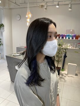 ステラ ヘア デザイン サロン(STELLA hair design salon) イヤリングカラー×ミディアムカット 【由比藤】