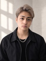 ORO MEN'S 緑地公園【オーロ/メンズ/眉毛/アイブロウ/メンズカット/メンズパーマ】&nbsp;【ブリーチカラー】グレージュショート