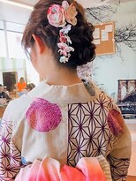 ウェーヴ 浜松小豆餅店(wave)&nbsp;〈wave小豆餅店〉夏お祭り浴衣ヘアアレンジへアセットお団子着物