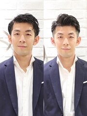 【ヨシザワ横浜】30代40代ビジネスツーブロックアップバング