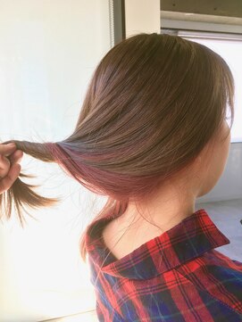 アディクト 綾瀬(ADDICT) 【ADDICT_YuuYa】インナーカラー_ピンク_ミルクティーベージュ