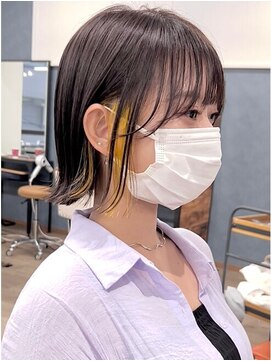 シカ 神戸三宮元町店(Cica) 切りっぱなし ボブ イヤリング インナー 三宮 髪質改善 下山手通