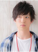 黒髪でこなれ感!くせ毛風ソフトツイストマッシュパーマh名護大東