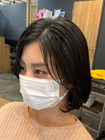 アルター(aL ter)&nbsp;顔まわりカット［グレーベージュ/レイヤーロング/前髪パーマ］