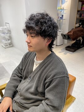 ネイロ 錦糸町(NeiRo) メンズウルフカットスパイラルパーママッシュウルフ外ハネ