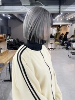 レブ 三条河原町(Reb,) アンブレラカラーボブ前髪ありウルフカットネオウルフ顔周り韓国