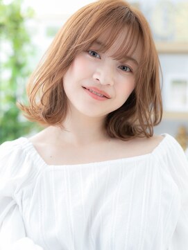 カバーヘア ブリス 上尾西口店(COVER HAIR bliss) 大人かわいい小顔くせ毛風ミディアムウルフh3上尾20代30代40代