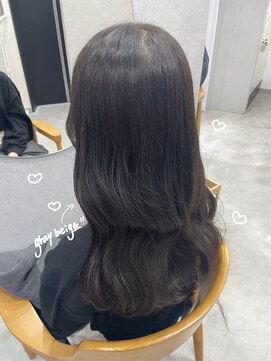 ヌーヴェル(nouvelle) ダークグレージュ×艶ロング