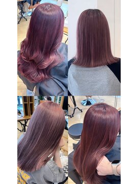 ユニ バイ マグ 長野店(Uni.by Mag) 透明感抜群♪ダブルカラーブリーチハイトーンピンクブラウン