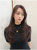 髪質改善＊アッシュブラックセンターパート＊【Zina京都駅前】